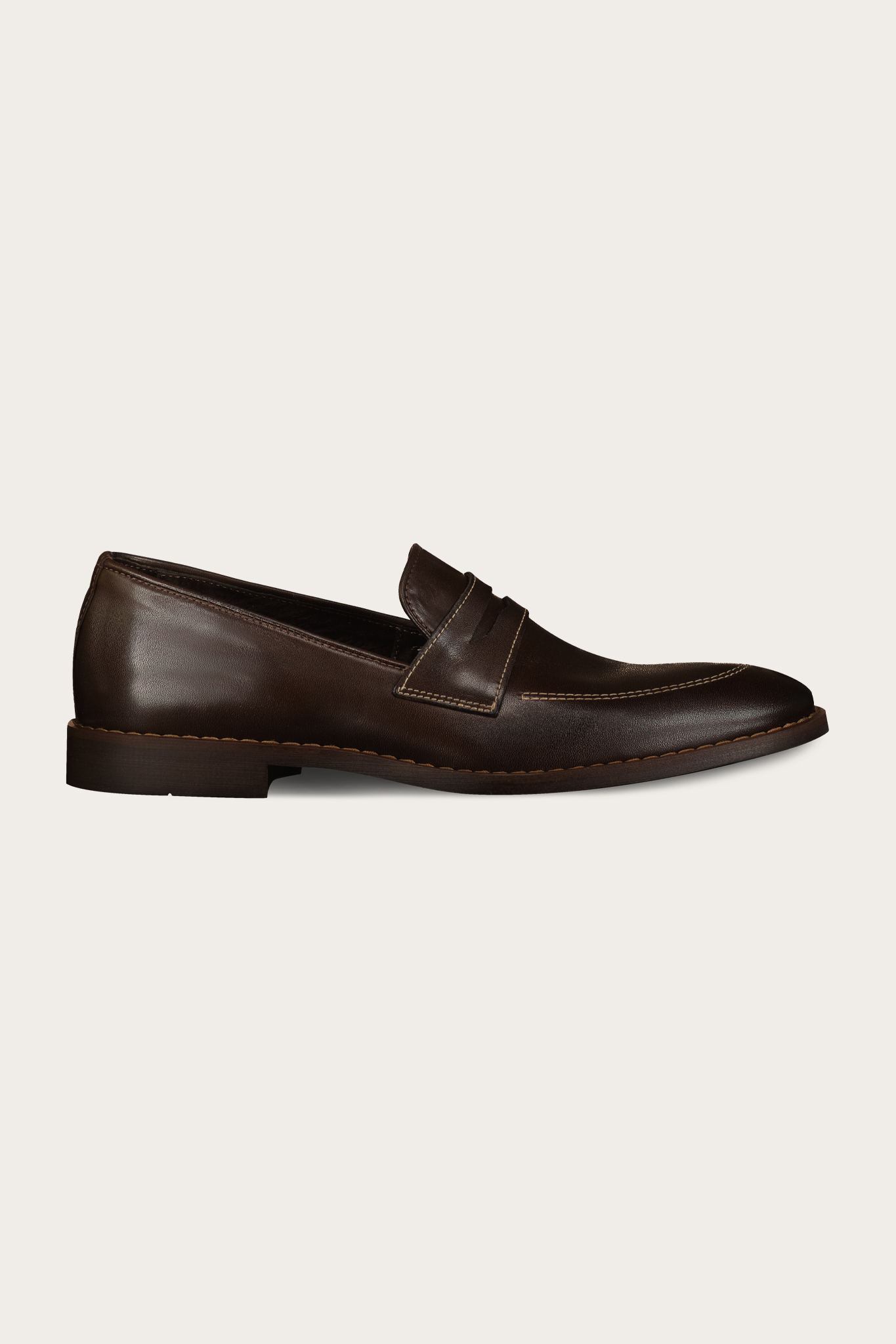 Brązowe skórzane buty męskie 58915